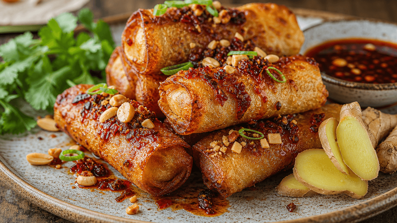 air fryer chili crunch rolls