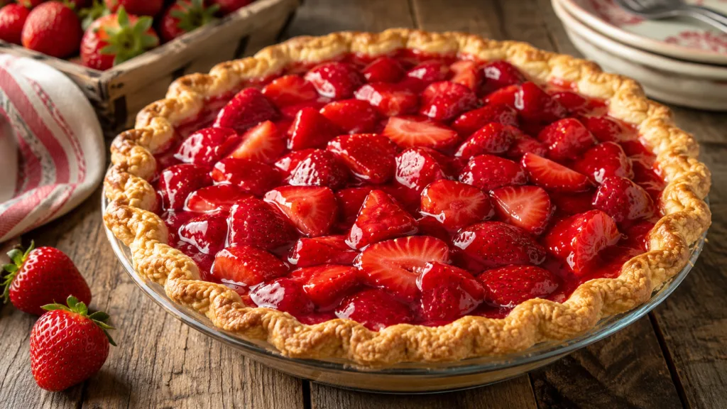 fresh strawberry pie