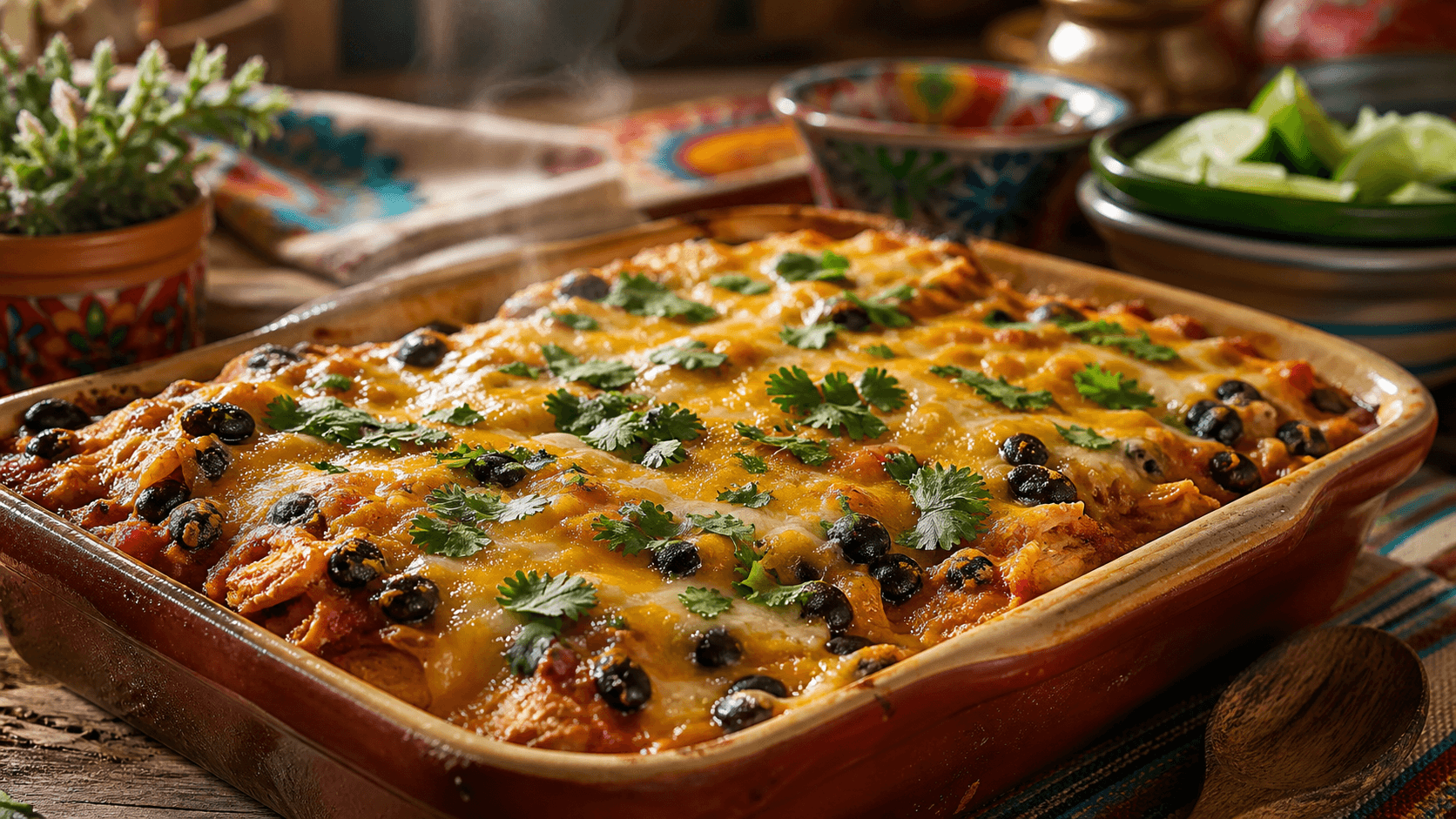 healthy chicken enchilada casserole
