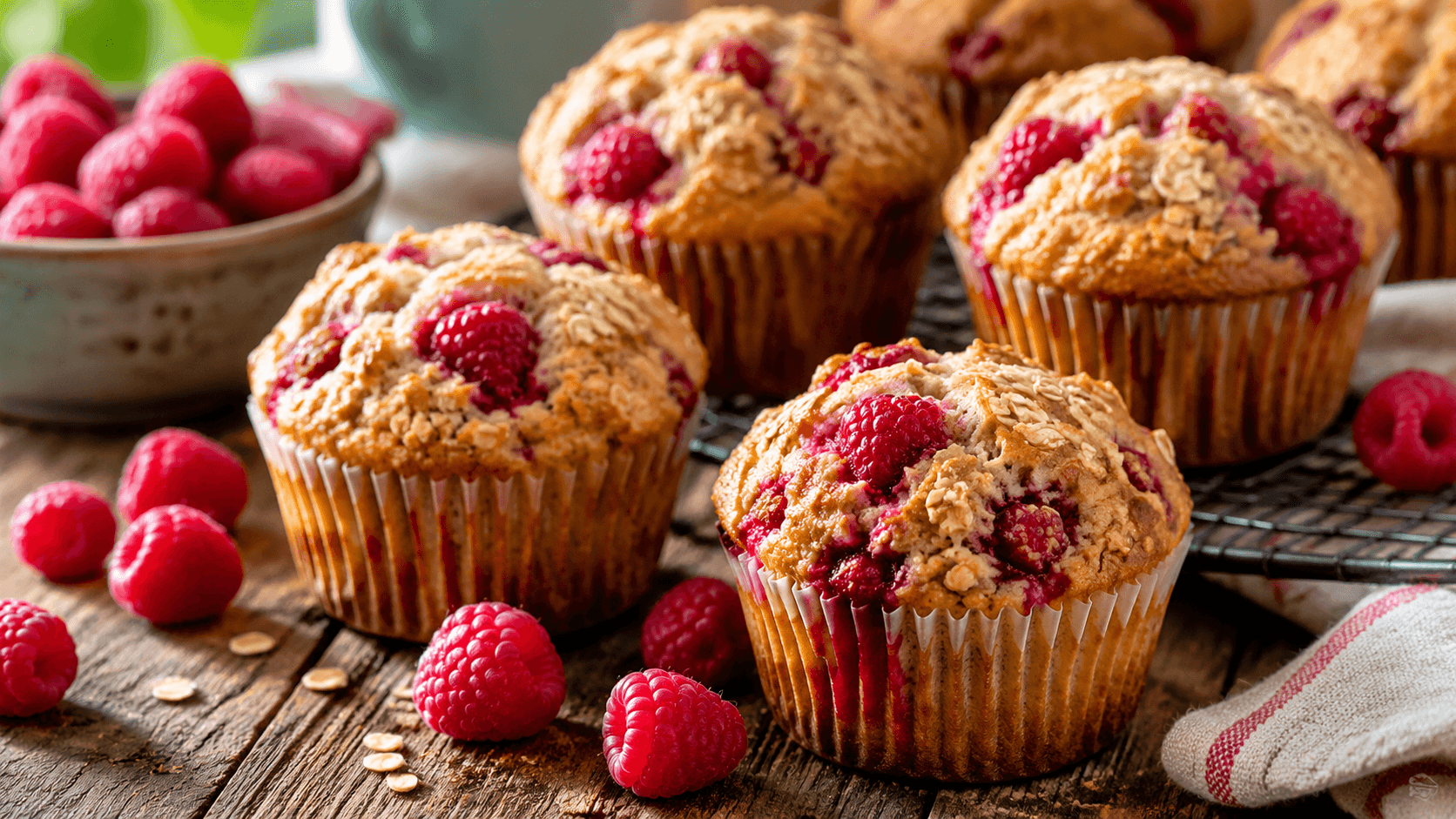 oatmeal raspberry muffins